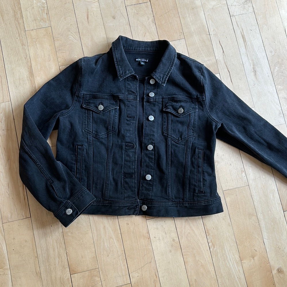 Black, JCrew Mercantile jean jacket. Worn a couple of times